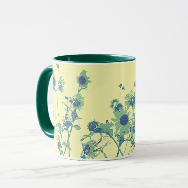 Tons vintages Tasse de tournesol vert (Devant gauche)
