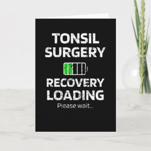 Tonsil Surgery Recovery   Tonsillectomy Gifts Card