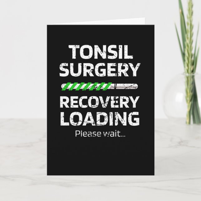 Tonsil Surgery Recovery | Tonsillectomy Gifts Card (Front)