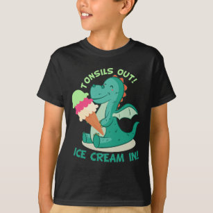 Tonsillectomy Surgery Tonsils out Ice Cream in T-Shirt