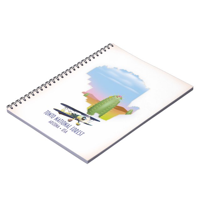 Tonto national forest Arizona USA map Notebook (Left Side)
