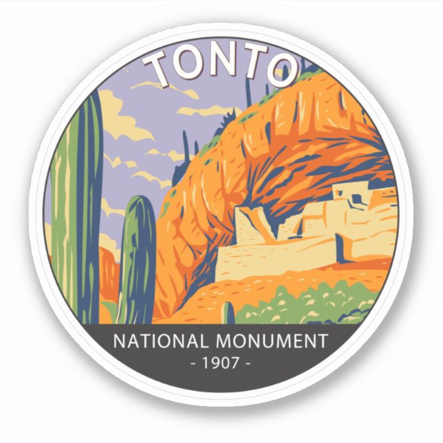 Tonto National Monument Arizona Vintage (Front)