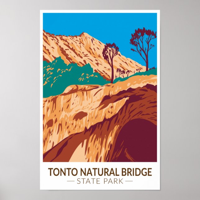 Tonto Natural Bridge State Park Arizona Vintage  Poster (Front)