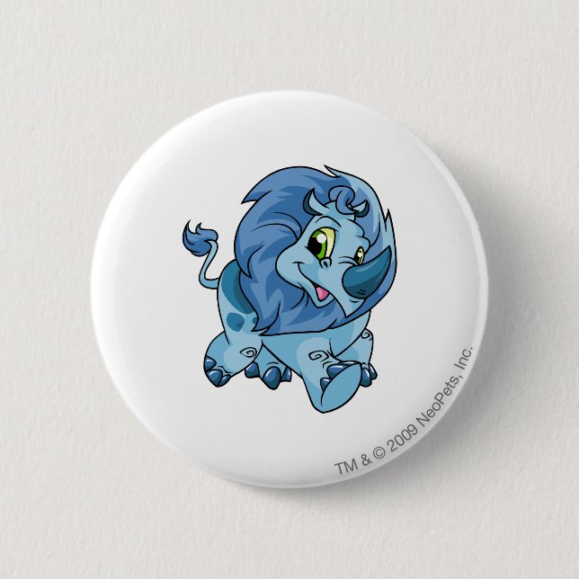 Tonu Blue 2 Inch Round Button (Front)