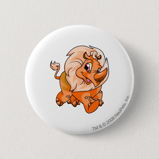 Tonu Orange 2 Inch Round Button (Front)