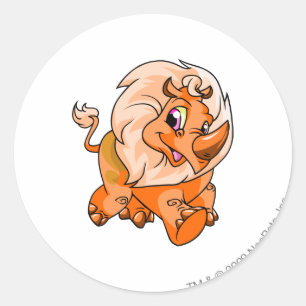 Tonu Orange Classic Round Sticker