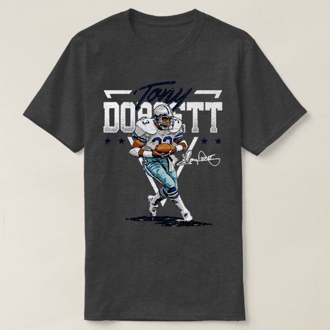 Tony Dorsett Dallas Triangle Name TShirt (Design Front)