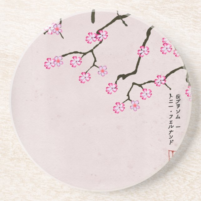 tony fernandes's antique blossom 8 coaster (Front)