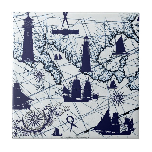 tony fernandes's blue map 2 tile (Front)
