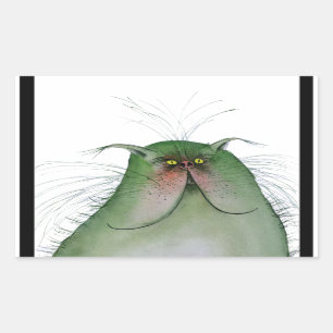 tony fernandes's green tabby cat snap sticker