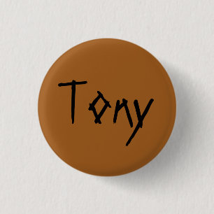 Tony from orphan Black distressed font 1 Inch Round Button