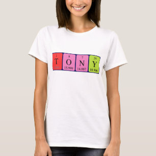 Tony periodic table name shirt