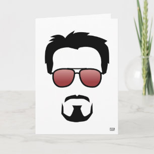 Tony Stark Hairstyle Icon With Aviator Sunglasses Card