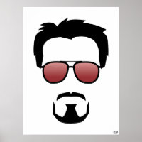 Tony Stark Hairstyle Icon With Aviator Sunglasses