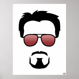 Tony Stark Hairstyle Icon With Aviator Sunglasses Poster