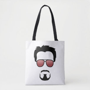 Tony Stark Hairstyle Icon With Aviator Sunglasses Tote Bag