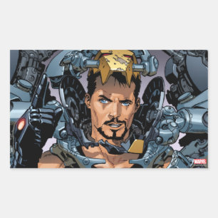 Tony Stark Removing Iron Man Suit Sticker