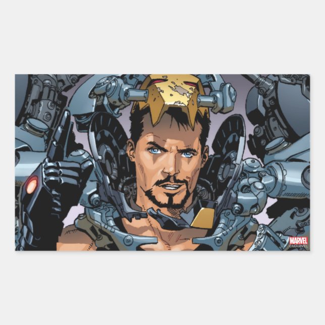 Tony Stark Removing Iron Man Suit Sticker (Front)