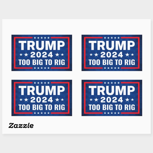Too Big To Rig Pro Trump 2024 campaign anti Biden  Sticker (Sheet)