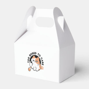 Too Bored to Care – Funny Grumpy Cat Quote Favor Box