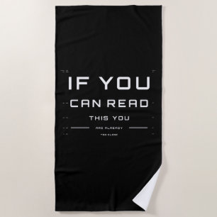 Too Close Eye Exam on Beach Towel