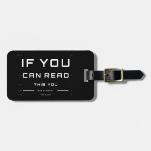 Too Close Eye Exam on Luggage Tag