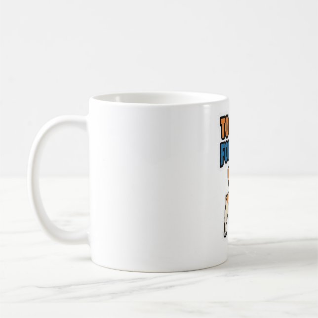 Too Cool For Fetch French Bulldog Sticker Coffee Mug (Left)