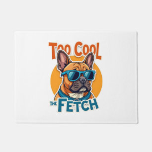 Too Cool for Fetch French Bulldog Vintage Sunglass Doormat