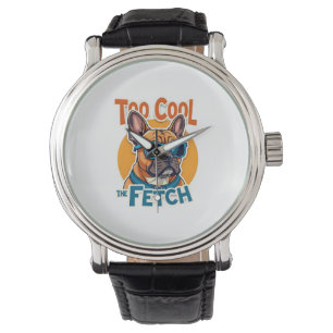 Too Cool for Fetch French Bulldog Vintage Sunglass Watch