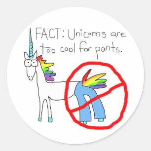 Too Cool For Pants Classic Round Sticker