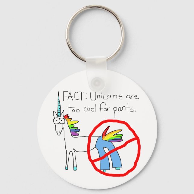 Too Cool For Pants Keychain (Front)