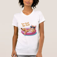 Too Cool for Pool – Funny Cat Floating on Pool