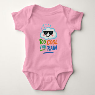 Too Cool for Rain Cute Cloud Baby Bodysuit