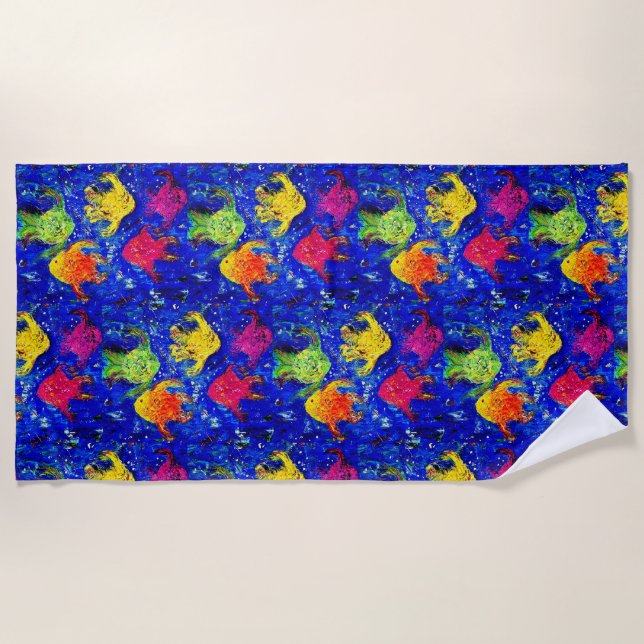 Too Cool for School Fish Beach Towel (Front)