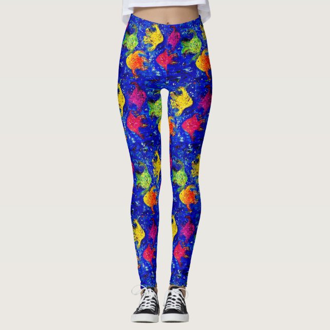 Too Cool for School Fish Leggings (Front)