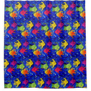 Too Cool for School Fish Shower Curtain