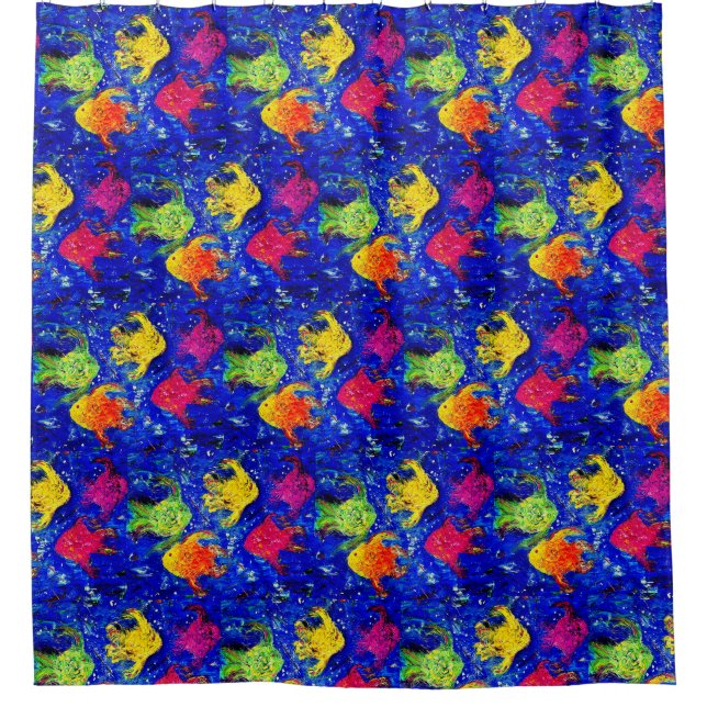 Too Cool for School Fish Shower Curtain (Front)