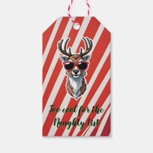 Too Cool for the Naughty List Reindeer Gift Tags