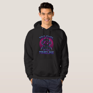 Too Cool For This Timeline – Retro Neon Robot T-Sh Hoodie