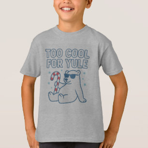 Too Cool for Yule Christmas T-Shirt – Funny Polar