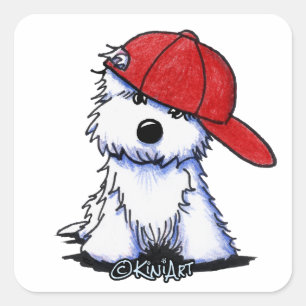Too Cool KiniArt Westie Square Sticker