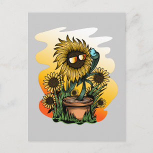 Too Cool Sunflower Postcard