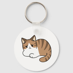 Too Cool to Care, Too Lazy to Move – Relaxing Cat Keychain