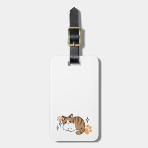 Too Cool to Care, Too Lazy to Move – Relaxing Cat  Luggage Tag