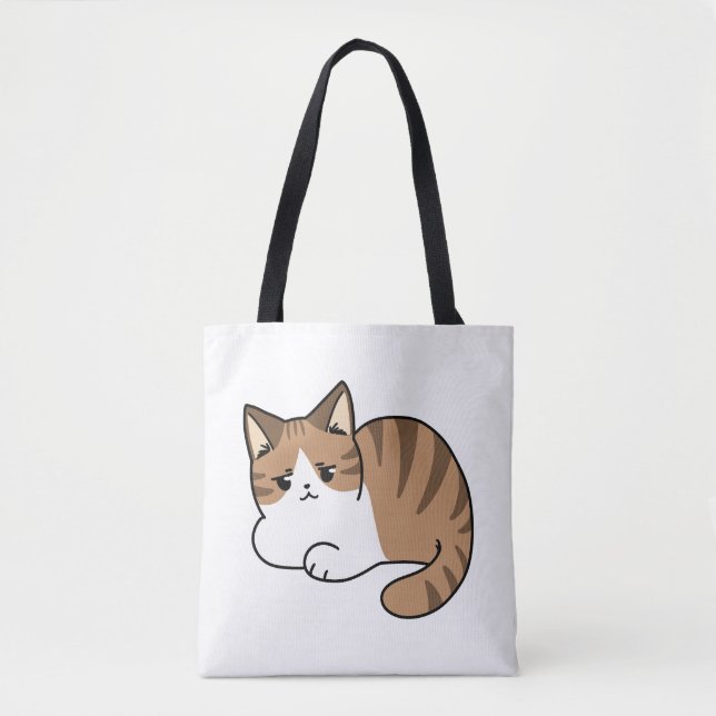 Too Cool to Care, Too Lazy to Move – Relaxing Cat  Tote Bag (Front)