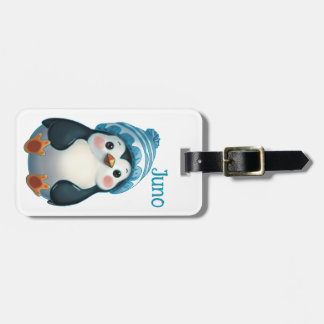 Too Cool to Waddle Luggage Tag