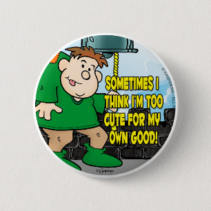 Too Cute 2 Inch Round Button