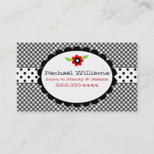 Too Cute Black & White Custom Mommy Card