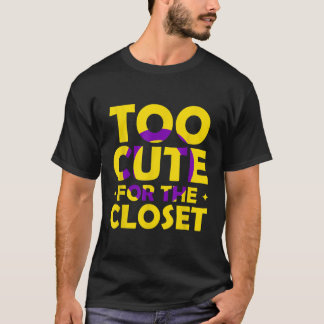 Too Cute For The Closet Interse Flag LGBT Pride T-Shirt