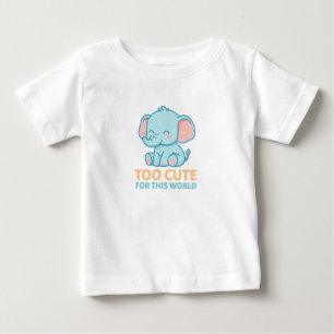 Too Cute for This World – Baby Elephant Dreamer T-Shirt